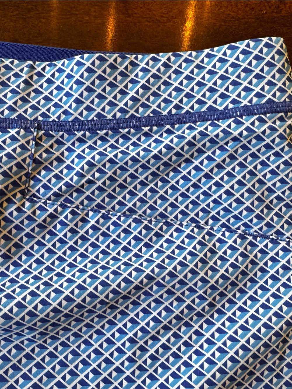 RLX Ralph Lauren Women’s Pleated Back Golf Skort Geo Abstract Multi Blue Size M - Picture 2 of 10